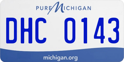 MI license plate DHC0143