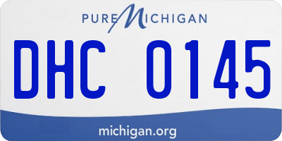 MI license plate DHC0145