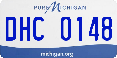 MI license plate DHC0148