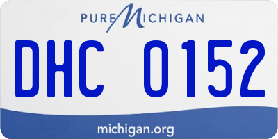 MI license plate DHC0152