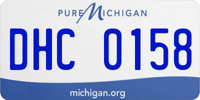 MI license plate DHC0158