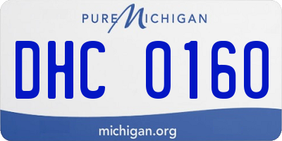 MI license plate DHC0160