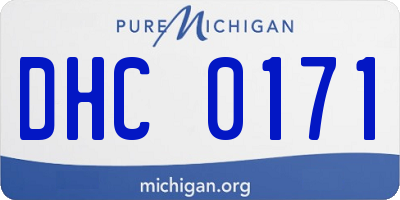 MI license plate DHC0171