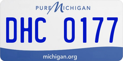 MI license plate DHC0177