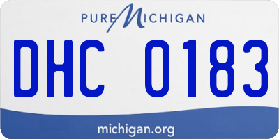 MI license plate DHC0183