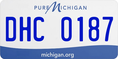 MI license plate DHC0187