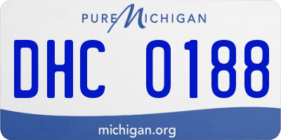 MI license plate DHC0188