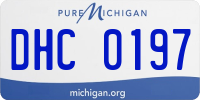 MI license plate DHC0197