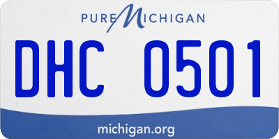 MI license plate DHC0501