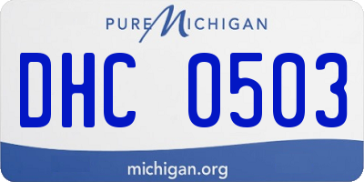 MI license plate DHC0503