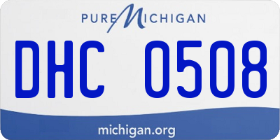 MI license plate DHC0508