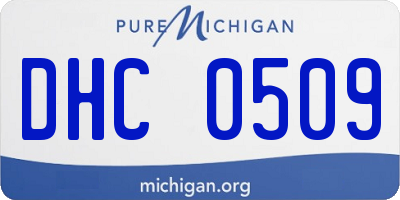 MI license plate DHC0509