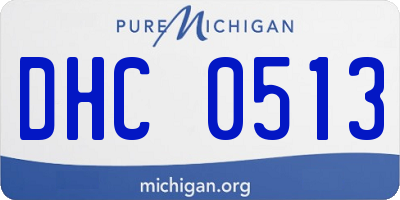 MI license plate DHC0513