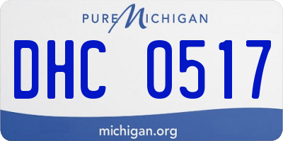 MI license plate DHC0517