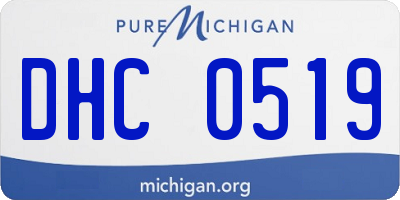 MI license plate DHC0519