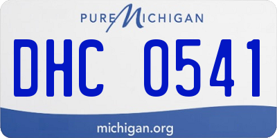 MI license plate DHC0541