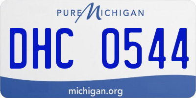MI license plate DHC0544