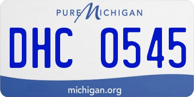 MI license plate DHC0545