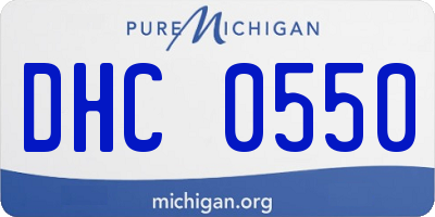 MI license plate DHC0550