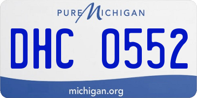 MI license plate DHC0552