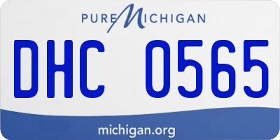 MI license plate DHC0565