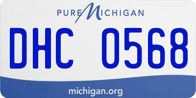MI license plate DHC0568