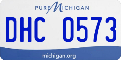 MI license plate DHC0573