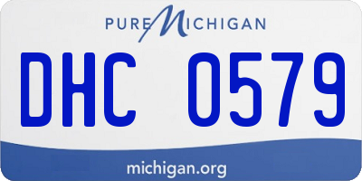 MI license plate DHC0579