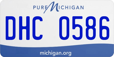 MI license plate DHC0586