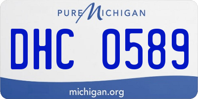 MI license plate DHC0589