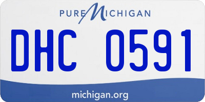 MI license plate DHC0591