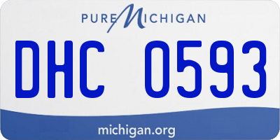 MI license plate DHC0593