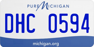 MI license plate DHC0594