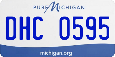 MI license plate DHC0595
