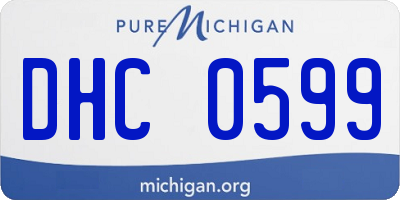 MI license plate DHC0599
