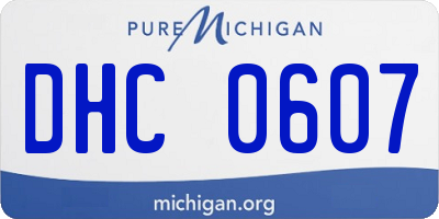 MI license plate DHC0607