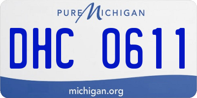 MI license plate DHC0611