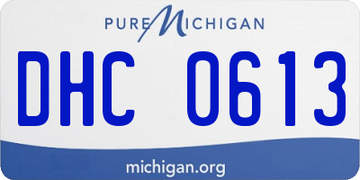 MI license plate DHC0613