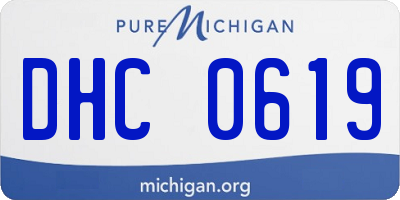 MI license plate DHC0619