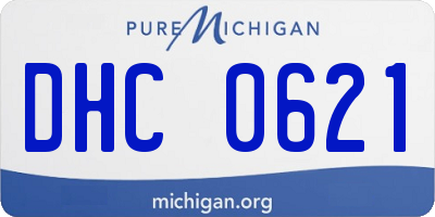 MI license plate DHC0621