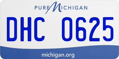 MI license plate DHC0625