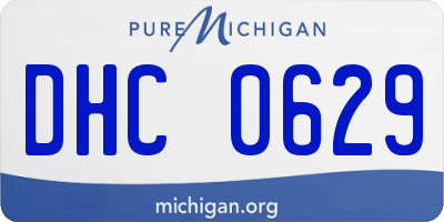 MI license plate DHC0629
