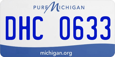 MI license plate DHC0633