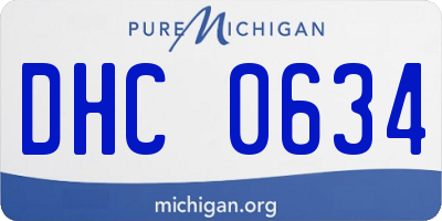 MI license plate DHC0634