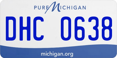 MI license plate DHC0638