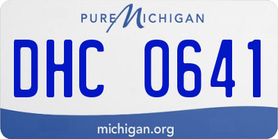 MI license plate DHC0641