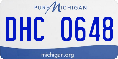 MI license plate DHC0648