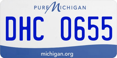 MI license plate DHC0655