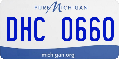 MI license plate DHC0660