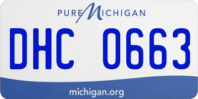 MI license plate DHC0663